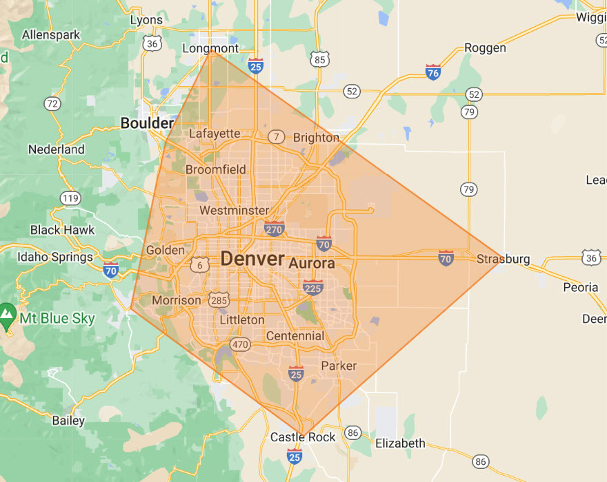 Denver Carpet and Hardwood Service Area